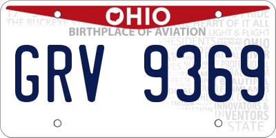 OH license plate GRV9369