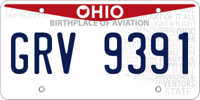 OH license plate GRV9391