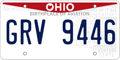 OH license plate GRV9446