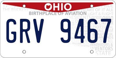 OH license plate GRV9467