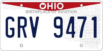 OH license plate GRV9471