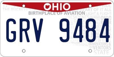 OH license plate GRV9484
