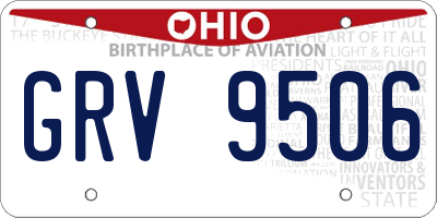 OH license plate GRV9506