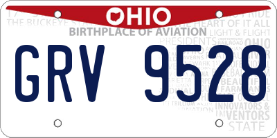OH license plate GRV9528