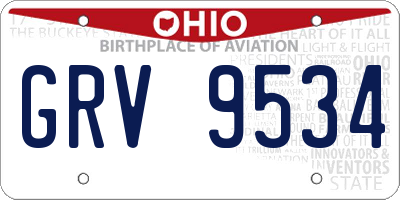 OH license plate GRV9534