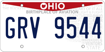 OH license plate GRV9544