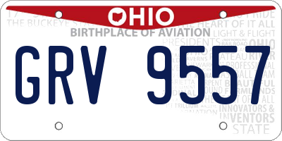 OH license plate GRV9557