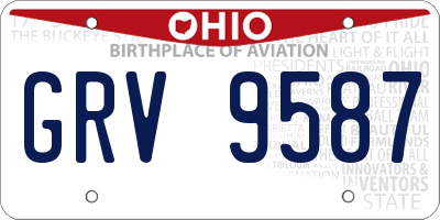 OH license plate GRV9587
