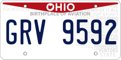 OH license plate GRV9592