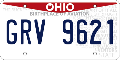 OH license plate GRV9621