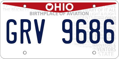 OH license plate GRV9686