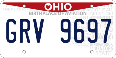 OH license plate GRV9697