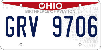 OH license plate GRV9706