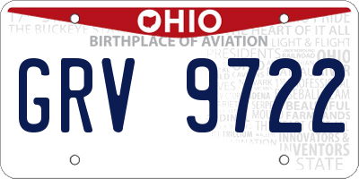 OH license plate GRV9722