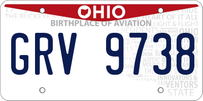 OH license plate GRV9738