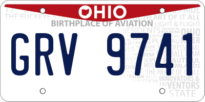 OH license plate GRV9741