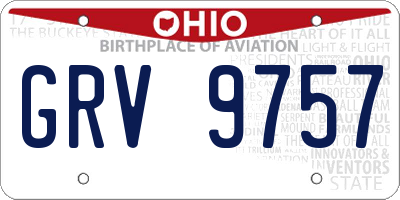 OH license plate GRV9757