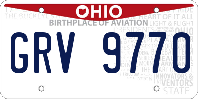 OH license plate GRV9770