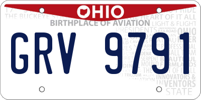 OH license plate GRV9791
