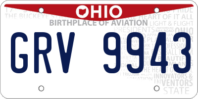 OH license plate GRV9943
