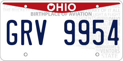 OH license plate GRV9954