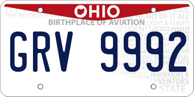 OH license plate GRV9992