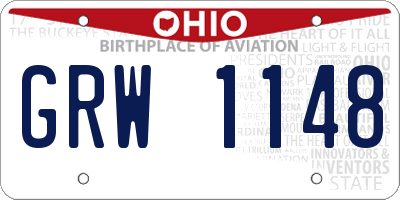 OH license plate GRW1148