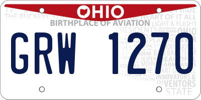 OH license plate GRW1270