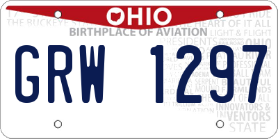 OH license plate GRW1297