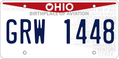 OH license plate GRW1448