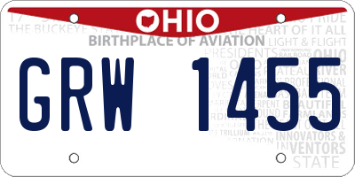 OH license plate GRW1455