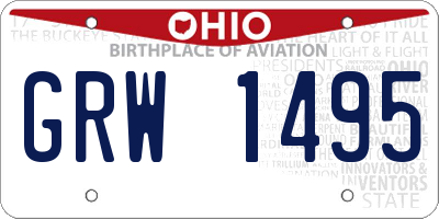 OH license plate GRW1495