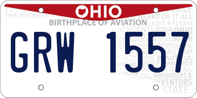 OH license plate GRW1557