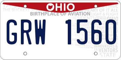 OH license plate GRW1560