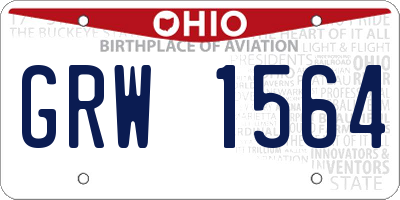 OH license plate GRW1564