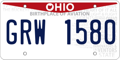 OH license plate GRW1580