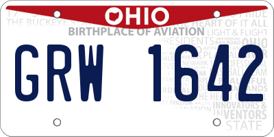 OH license plate GRW1642