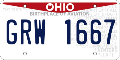 OH license plate GRW1667