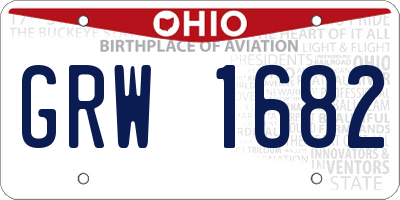 OH license plate GRW1682