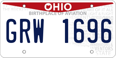 OH license plate GRW1696