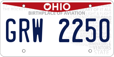OH license plate GRW2250