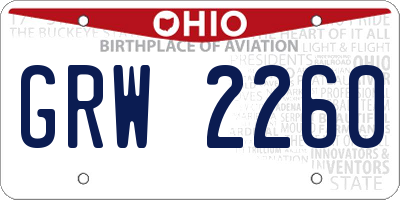 OH license plate GRW2260
