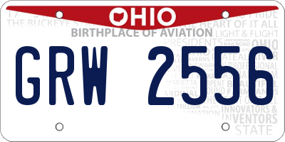 OH license plate GRW2556