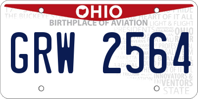 OH license plate GRW2564