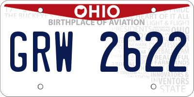 OH license plate GRW2622
