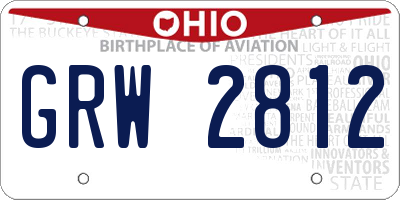 OH license plate GRW2812