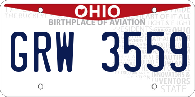 OH license plate GRW3559