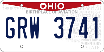 OH license plate GRW3741