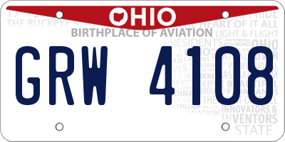 OH license plate GRW4108