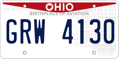 OH license plate GRW4130